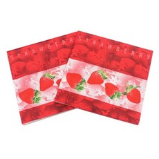 사랑스러운 딸기 수박 귀여운 과일 종이 냅킨 생일 파티 장식 소모품 스타일 로트당 20 개, [02] Strawberry, 20개