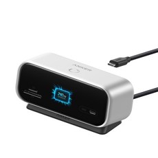 앤커 나노 USB-C 10-in-1 240Hz 스마트 디스플레이 허브 A210C, 1개, 실버