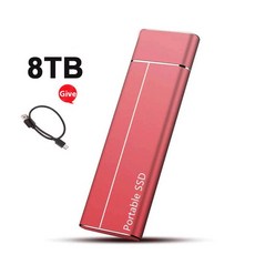 휴대용 외장 하드 ssd 고속 하드 드라이브 500GB 1TB 2TB 4TB 휴대용 SSD 8TB 외장 솔리드 스테이트 드라이브 USB3.1 노트북 용 16TB 모바일 디스크, 03 8TB Red
