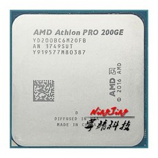 AMD Athlon X2 PRO 200GE 3.2 GHz 듀얼 코어 쿼드 스레드 CPU 프로세서 YD200BC6M2OFB 소켓 AM4, 없음