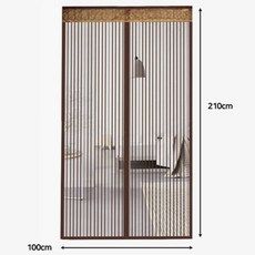 비타리토 스트라이프 자석모기장 100x210cm 브라운