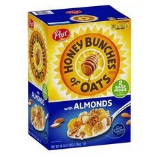 post Honey Bunches of Oats with Almonds Cereal 포스트 허니 번치 오트 아몬드 시리얼 50oz(1.4kg), 1.4kg, 1개