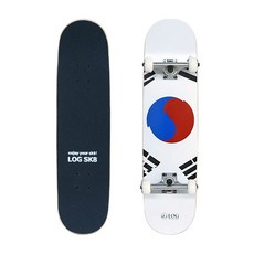 Log LC20 White/Taegeukgi 7.75"Skateboard Complete (로그 화이트 태극기 스케이트보드 컴플릿) - logicmoov