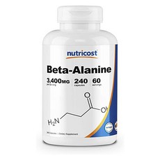 뉴트리코스트 베타알라닌 750mg 캡슐 1서빙 3 400mg Beta-Alanine Capsules [850 MG], 240캡슐