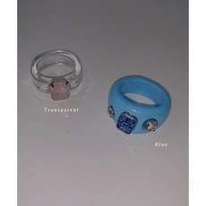 아크릴큐빅반지