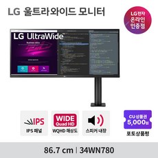 LG전자 34WN780 86.7cm IPS WQHD 75Hz 360모니터, LG전자 물류배송