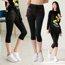 코러스라인 디자인특허등록 Y존 커버 필라테스 요가 힙커버업 스크래치 배색 반바지레깅스/댄스복/요가복, 라이트그린