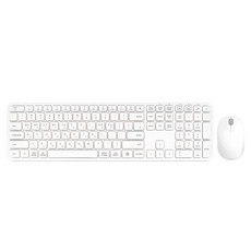 한성컴퓨터 Win / Mac 전환 무선 키보드 마우스 세트, 화이트, 일반형, LKM500