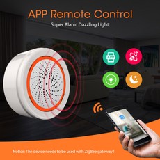Tuya ZigBee 3.0 사운드 라이트 센서 내장 90dB 사이렌 알람 SmartLife 앱을 통한 스마트 홈 원격 제어 Zigbee 트웨이 2 in, [05] 5 PCS