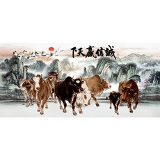 더라이트 DIY 보석십자수 소띠해 (5만원이상 구입시 사은품) 20091451, 원형비즈, 100*50cm(주문제작)