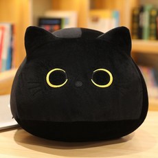 검은고양이인형 봉제 베개 인형 선물 대형 블랙 쿠션 부드러운 푹신한 귀여운
