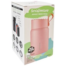 Corelle Brands 康寧餐具 Snapware 陶瓷不鏽鋼真空燜燒罐 17.5 x 9.5cm 口徑7.4cm 350g, 粉色, 765ml, 1個