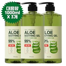 에이썸 대용량 알로에베라 리얼 수딩젤 1000ml X 3개 / 수분크림/보습/마사지