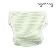 아가방 안양점@은은한 체크패턴의 오가닉 기저귀커버@방수기능으로 실용적인 다지인, 그린, 1개