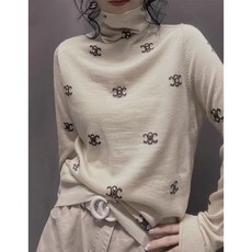 여성 봄가을 터틀넥 폴라티 슬림핏 긴팔 티셔츠 스웨터 루즈핏 니트 이너 상의 캐주얼 여성복 WMY
