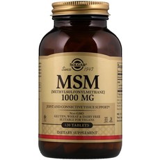 Solgar 솔가 MSM (유기유황) 1000 mg 120 정, 1개