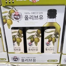 백설 스페인산 압착 올리브유, 900ml, 3개