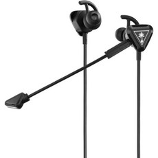 3.5mm 모바일 및 PC용 Turtle Beach Battle Buds 인이어 게이밍 헤드셋 Xbox 시리즈 X/S One PS5 PS4 PlayStation 스위치, 블랙/실버, 1개