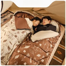 동계침낭 차박 경량 감성 동계 따듯한 캠핑 트윈 캠핑이불, MT400 - 로렐(왼쪽 오픈 지퍼)
