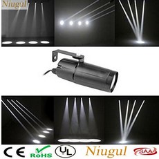 (흰색) 5W LED Pinspot 빛 워시 좁은 빔 Pinspot 조명 마운트 스포트 라이트 프로젝터 댄스 플로어 축 하 파티 ktv에 대 한|무대 조명 영향|, 1개, CHINA