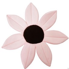 CH 귀여운 만화 해바라기 꽃 매트 아기 목욕 가방 쿠션 목욕 아기 안전 꽃잎 매트 목욕 매트, 직경 70cm, 라이트 핑크, 1개