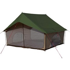 DOD (디 오디) 에이텐토 고전적인 외관의 집 형 텐트 폴리 코튼 카키