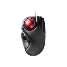 ELECOM 2.4GHz 무선 손가락 작동 대형 트랙볼 마우스 8버튼 기능 부드러운 트래킹 정밀 광학 게이밍 센서 손바닥 거치대 부착 MHT1DRBK 엘레컴, [미국직배송] Wired Trackball Mouse