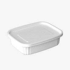 KAY 사각 포장용기 2.5L(275x219x73) 일자뚜껑포함 100set, 1, 1