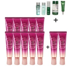 AHC 에이에이치씨 타임 리와인드 리얼 아이크림 포 페이스[시즌8] 30ml X 10+2개 총12개 +아이오페 샘플1종랜덤 증정, 12개