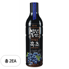 블랙블루베리 백년동안 현미발효 흑초 900ml 2개 x