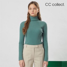 씨씨콜렉트 하이넥 골지 니트 탑 C204KSK700 MT
