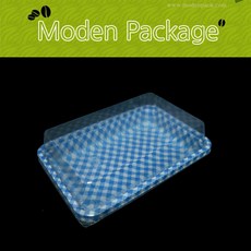 피크닉용기 빈티지체크사각, 마린블루set, 1500개
