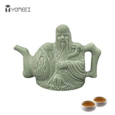 도자기 중국 찻주전자 수제 음료 용기 트릭 찻주전자 이중 목적 상자, 1개
