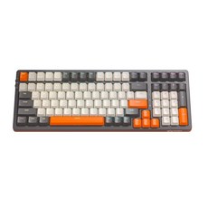 K8 무선 기계식 키보드 RGB 라이트 알루미늄 키트 3가지 모드 게임 키패드, 파란색 스위치, 쉬머 버전