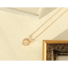 스톤헨지화이트골드목걸이