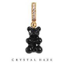 크리스탈 헤이즈 펜던트 Pave Notalgia Bear Pendant - Black