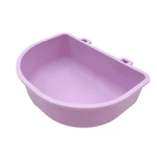 휴대용 플라스틱 개 교수형 그릇 저렴한 내구성 애완 동물 먹이 고양이 식품 케이지, 03 purple