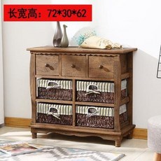 협탁 미니협탁 전원 수납장 멀티 서랍장 심플 모던 원목 침대 머리장 아메리칸 라탄편 경제, 01 60046, 01 한 개