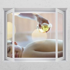 뮤럴벽지창문모양