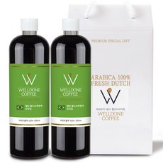 웰던커피 더치커피 콜드브루 2병선물세트 브라질+브라질 500ml, 2개