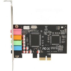 사운드카드 내장 메인보드 PCI 5.1 사운드 카드 멀티 채널 칩 6채널 서라운드 지원 24Bit 48KHz PC 홈 시어터 대형 3D 게임 감상에 적합한 Express 포트, 1개