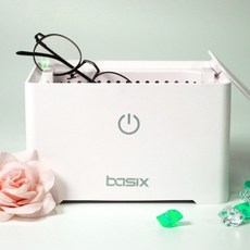 BASIX 가정용 초음파 세척기 안경 귀금속 손톱깍이 위생 세척(2color), 초음파세척기(화이트)