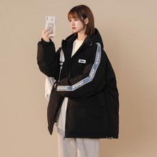 여성 클라인 블루 코튼 패딩 재킷