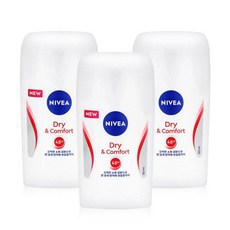 니베아 데오드란트 스틱 드라이 앤 콤포트, 50ml, 3개