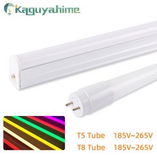Kaguyahime LED T5 T8 튜브 RGB 램프 30cm 60cm 깜박임 없음 220V 6W 10W T8 LED 형광등 통합 라이트 웜 화이트|LED 전구 & 튜브|, 1개, Reb, Only One Cable