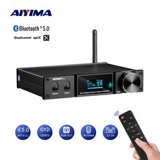 AIYIMA-D05 HIFI 2.1 블루투스 사운드 앰프 5.0 120W × 2 채널 디지털 파워 앰프 서브 우퍼 앰프 USB DAC OLED 원격 APTX, Amplifier - doukaudioq11