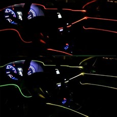 오토크루 차량용 엠비언트 광섬유 면발광 줄 LED 스트립 바 12V, 핑크, USB형, 2M,