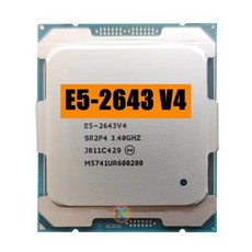 E5-2643V4 Xeon E5 2643V4 3.40GHz 6 코어 20MB SmartCache E5 2643 V4 FCLGA2011-3 TPD 135W, 한개옵션0