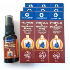 닥터내츄럴 호주 프로폴리스 스프레이 25ml 쿨민트 목스프레이 호주산프로폴리스 메디액티브 호주약꿀 15+, 9개입, 225ml