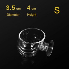 붉은 벌레 먹이 공급기 투명 아크릴 플라스틱 흡입 컵 어항 새우, 5.Round S, 1개